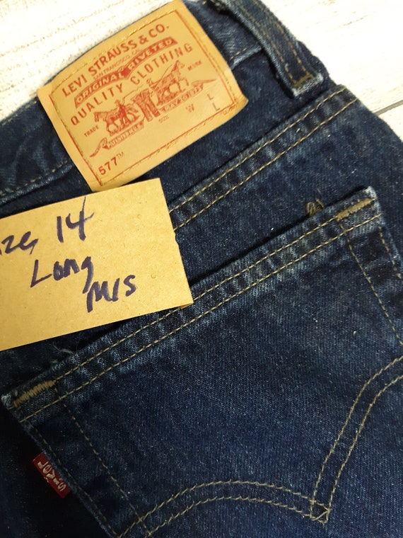 Vintage Levi's 577 Size 14 Miss Long Lower Rise L… - image 2