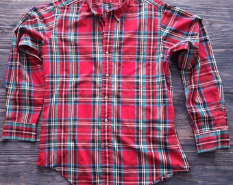 Vintage Ralph Lauren Plaid Preppy Shirt Small/ Medium         877