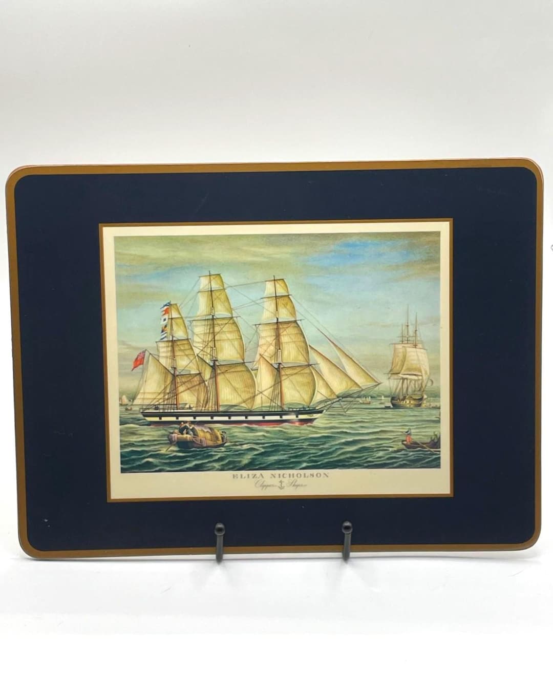 Vintage Set of 6 Pimpernel Large Sized Placemats of Clipper Ships 9" x 12"