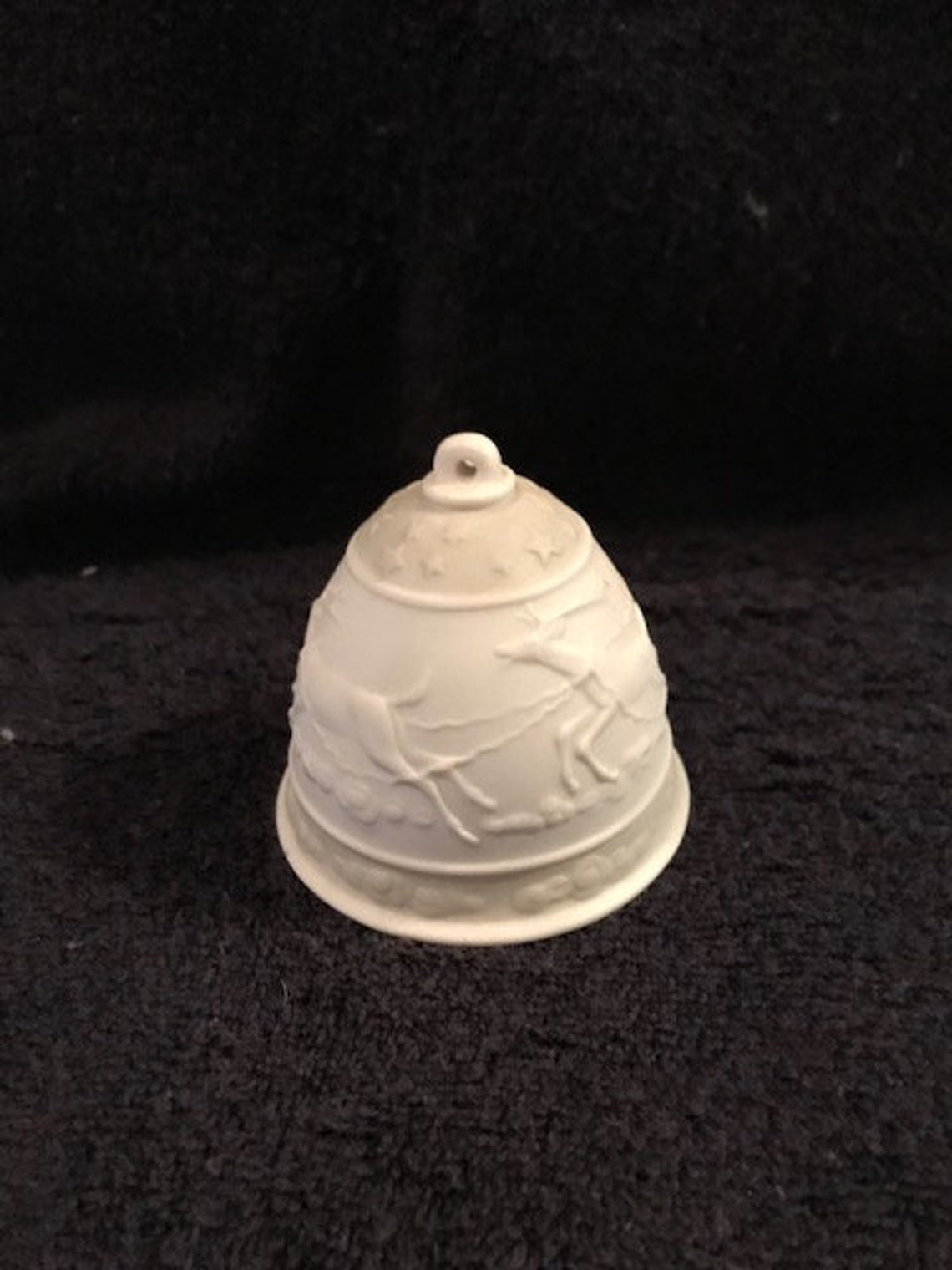 Vintage Lladro 1998 Christmas Bell Ornament Holiday Collection Santa