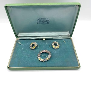Vintage Brooch and Earrings Set by Weiss