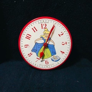 Disney&#39;s Cinderella&#39;s Glass Slipper Enamel Wall Clock Phinney-Walker Walt Disney