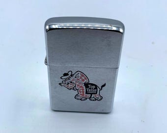 Encendedor Zippo vintage con el logotipo del elefante de Top Value Stamps