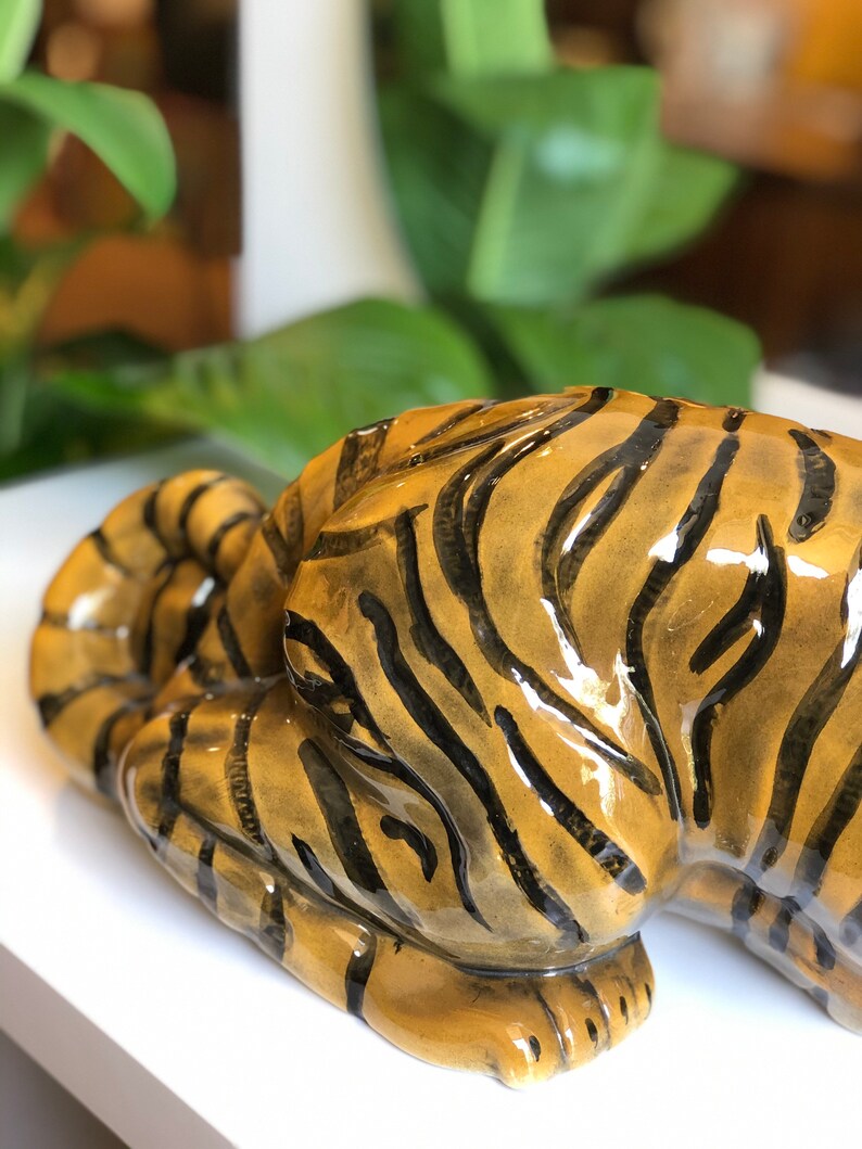 22 Ceramic 1977 Bengal Tiger Statue Arnel's Pottery Etsy