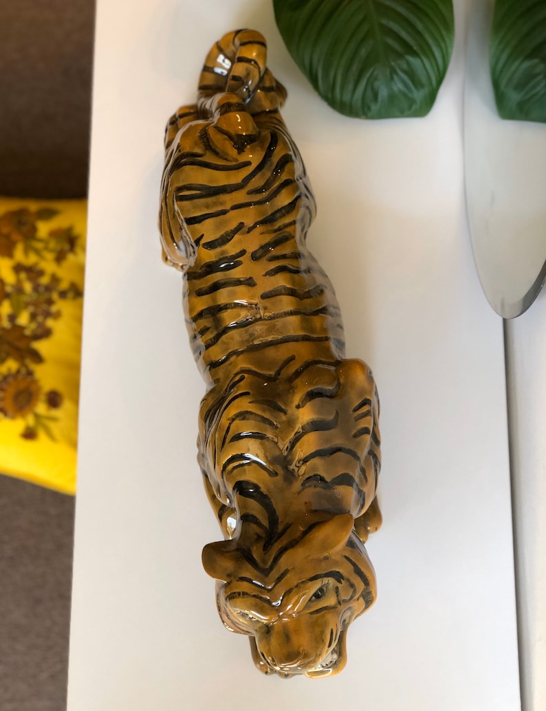 22 Ceramic 1977 Bengal Tiger Statue Arnel's Pottery Etsy