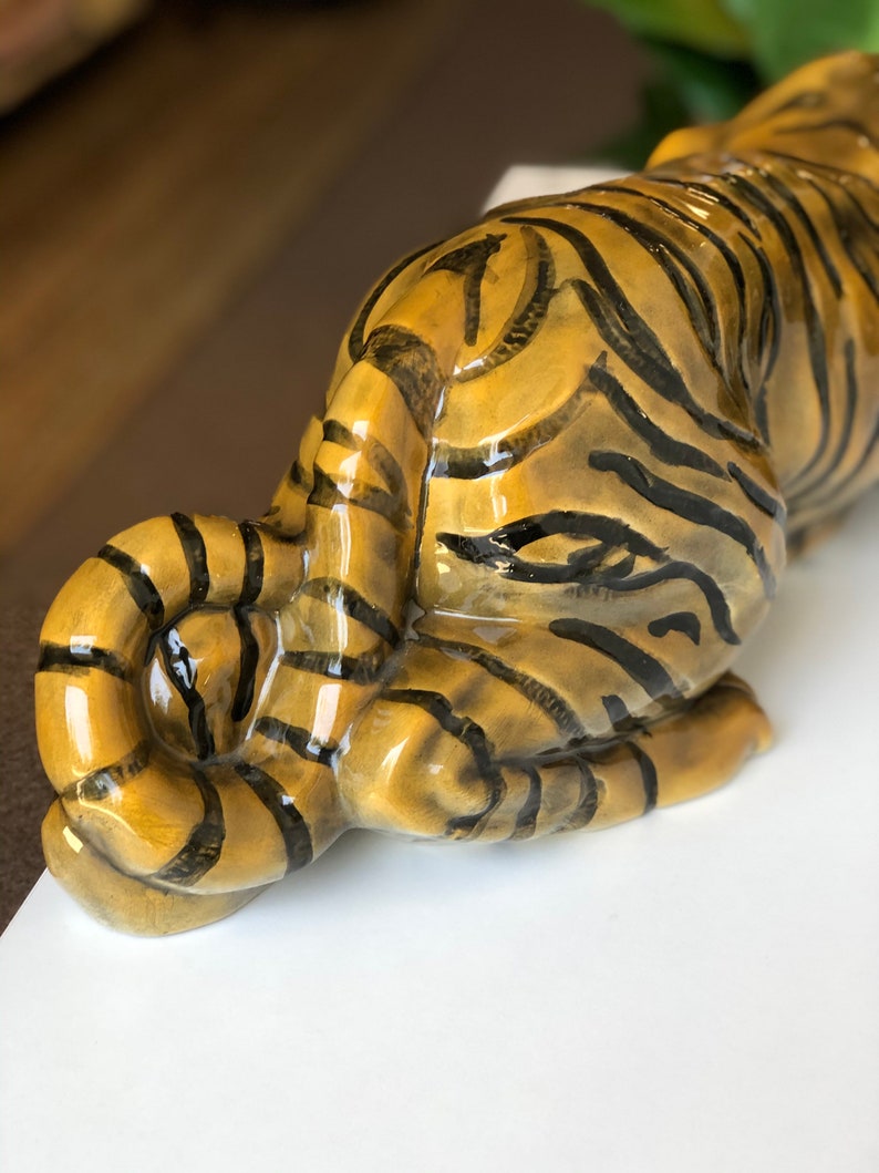22 Ceramic 1977 Bengal Tiger Statue Arnel's Pottery Etsy