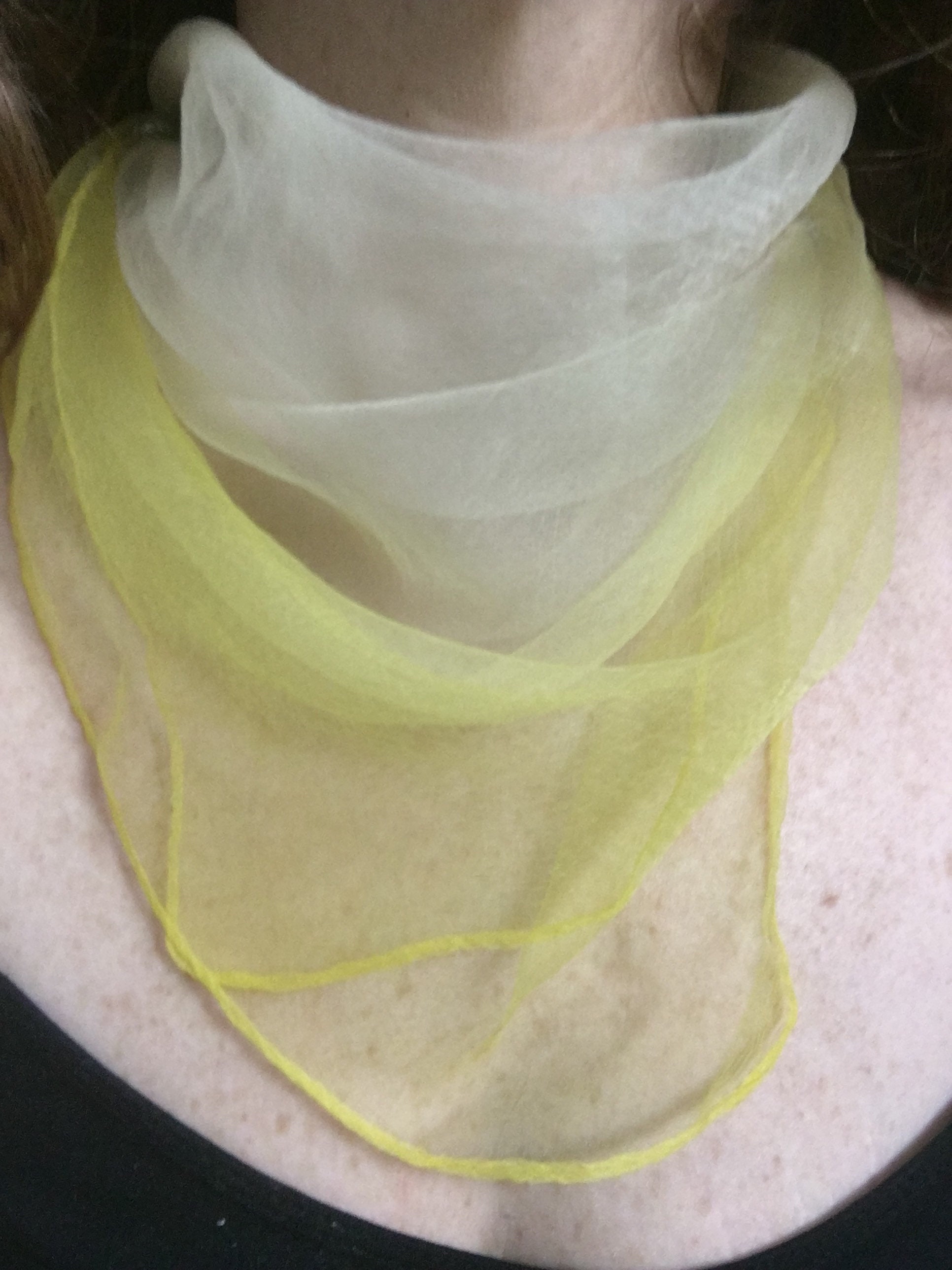 Gorgeous 1950s Vintage Sheer Silk Scarf in White to Yellow - Etsy