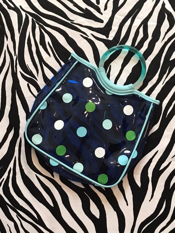 clear blue purse