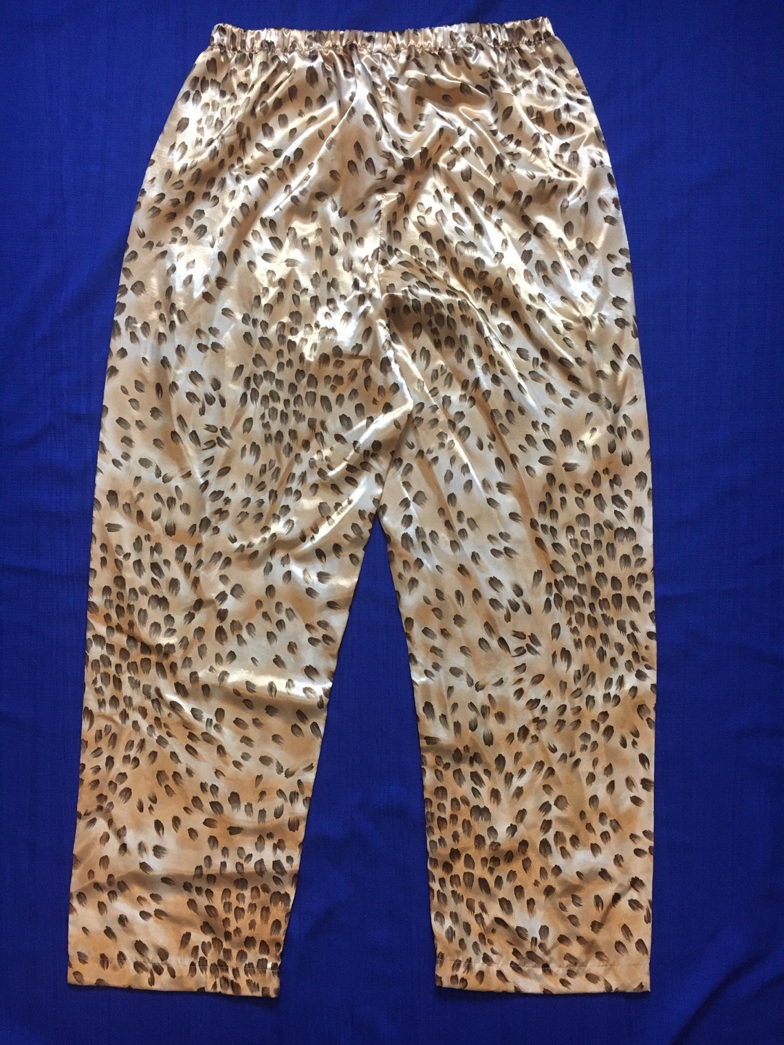 90s Y2K Vintage Shiny Silky Cheetah Print Pajama Pants - Etsy
