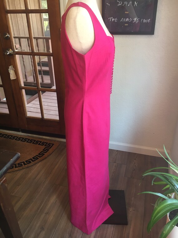 Deadstock / NWT 80s 90s Vintage Hot Pink Linen Ma… - image 7