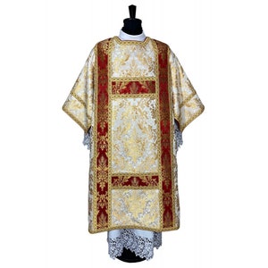 Semi-gothic Dalmatic,Dalmatic, Deacon Dalmatic, Catholic Dalmatic, Liturgical Dalmatic, Vestments for Priest, Catholic Chasuble, Liturgical.
