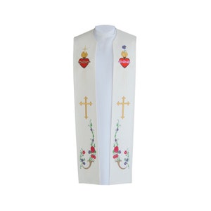 Priester Stola mit liturgischer Stickerei. Chasuble Stola, Stola für Priester, Katholische Stola, Liturgische Stola, Pastoren Stola, Ordinations Stola