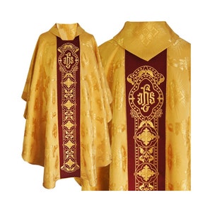 Gothic Style Chasuble, Vestments for Priest, Catholic Vestment, Gift for Priest, Clergy Vestments, Clergy Gift, Pastor Gift, Ordination Gift
