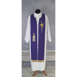 Advent Priester Stola, Chasuble Stola, Stola für Priester, Katholische Stola, Liturgische Stola.