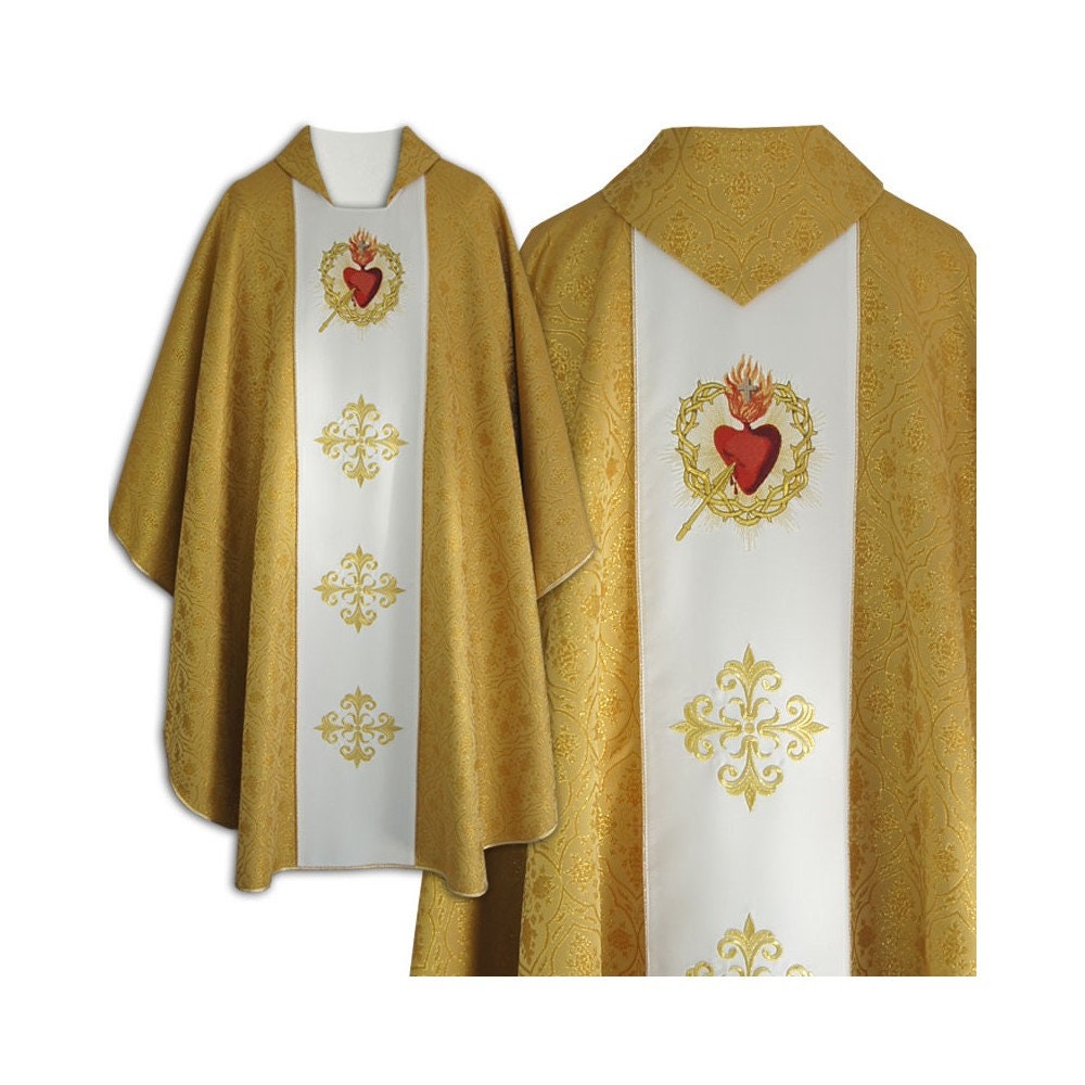 Vestments Gold IHS, Gold Chasuble, Vestments for Priest, Catholic  Vestments, Liturgical Chasuble, Pastor Gift, Chasuble for Ordination. - Etsy