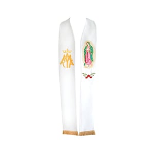 Stole “Our Lady of Guadalupe”, Chasuble Stole, Stole for Priest, Catholic Stole, Liturgical Stole.