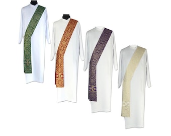 Deacon Stole a set of 4 colours, Chasuble Stole, Stole clergy, Stole for Priest, Catholic Stole, Liturgical Stole, Clergy stole, Pastor Gift