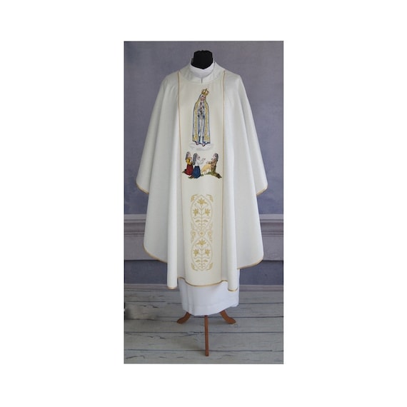 Peignoir/Chasuble Unisexe Pour Prêtre Ou Choriste - 95% Polyester, 5% élasthanne - Longueur ~126 Cm - Imprimé Croix Multicolore