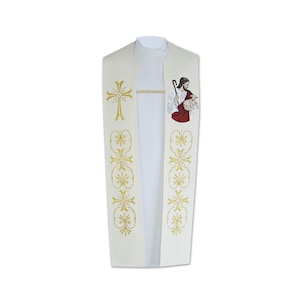 Stole &quot;Lamb of God&quot;, Chasuble Stole, Stole for Priest, Catholic Stole, Liturgical Stole.