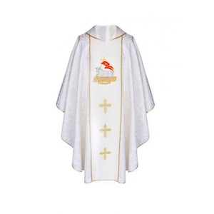 Chasuble ""Lamm Gottes"", Messgewand für Priester, Katholische Messgewänder, Liturgische Chasuble."