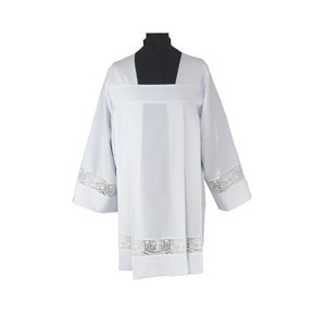 Priester Surplice, Witte Alb, Albs voor priester, Katholieke Alb, Liturgische Albs, Exclusieve Albs, Clergy Gift, Pastor Gift, Ordinatie Gift.