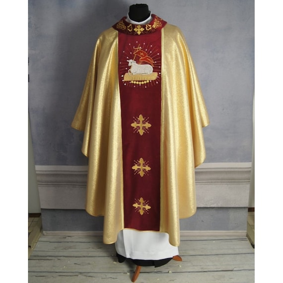 Robe De Prêtre / Chasuble Liturgique Sans Manches - Pour Célébrant, église, Cosplay Médiéval - Homme, Qualité Costume