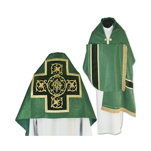 Gothic Humeral Veil, Green Veil , Vestments for Priest, Liturgical Chasuble, Pastor Gift, Velum Humerale, Cope and humeral veil