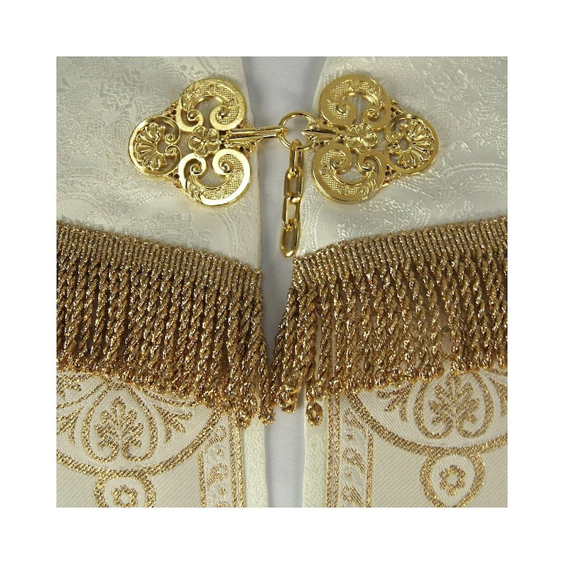 Cope and veil with, Vestments for Priest, Catholic Vestments, Liturgical Chasuble, Liturgical Cope, Pastor Gift, Cope for Ordination. image 2
