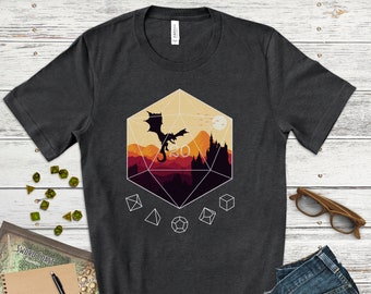 Dungeons and Dragons Shirt|Dragon D&D Dice |Dungeon master (dm) gifts |  DnD Shirt|Geek T-shirt| Gamer Gift