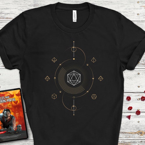 Geometric Dungeons and Dragons Shirt Minimal D20 Polyhedral - Etsy