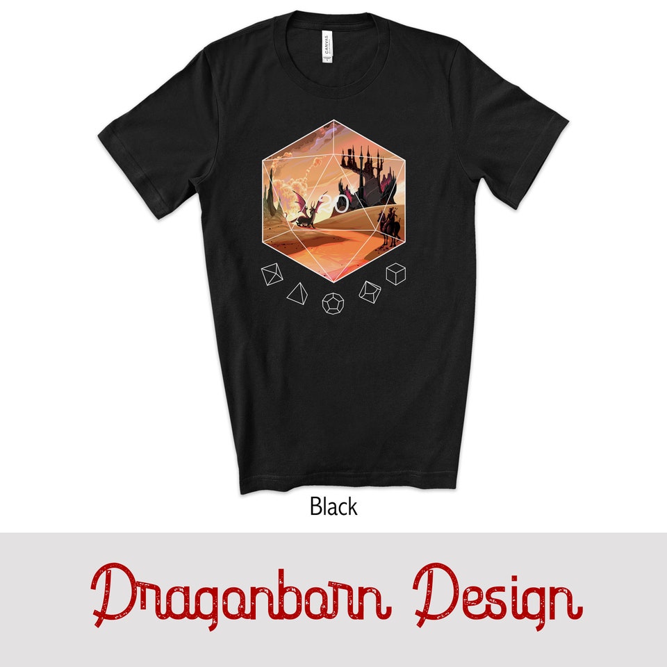 Discover D20 Dice Shirt| Dungeons and Dragons Shirt|Dragon D&D Dice