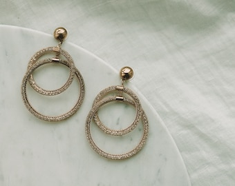 Gold Plated Double Hoop Earrings