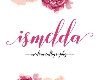 Calligraphy font download, calligraphy font wedding, digital font, handwritten swash font, modern script swashes glyphs instant downloadable