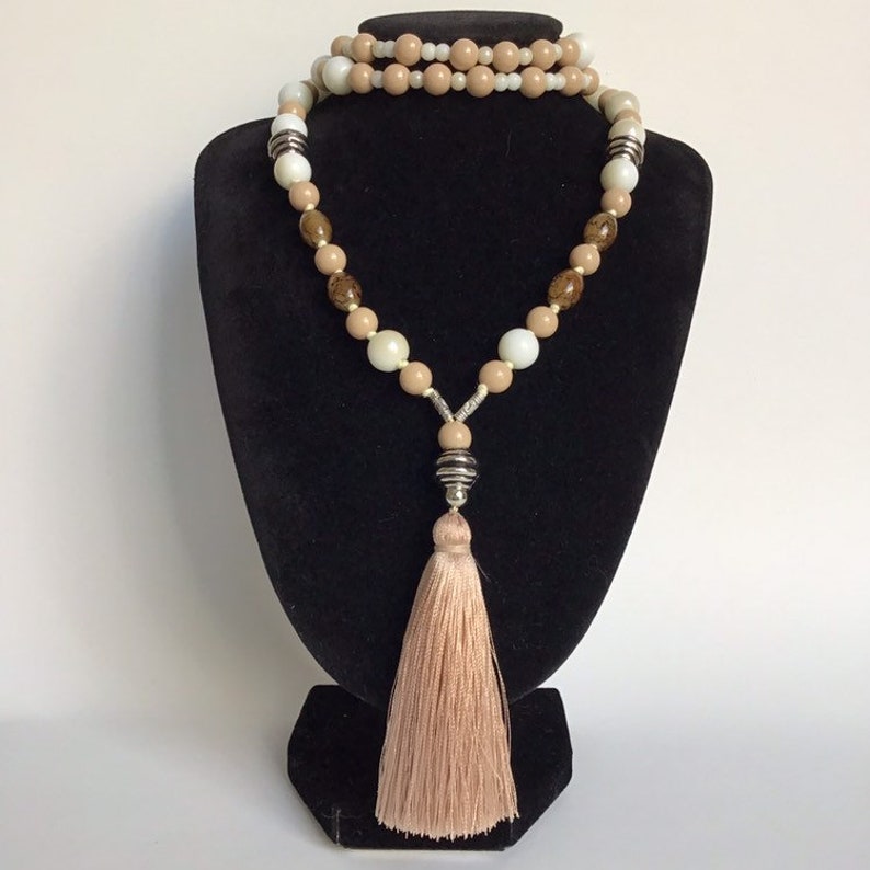 Beige And White Colours Stylish Bohemian Accessory