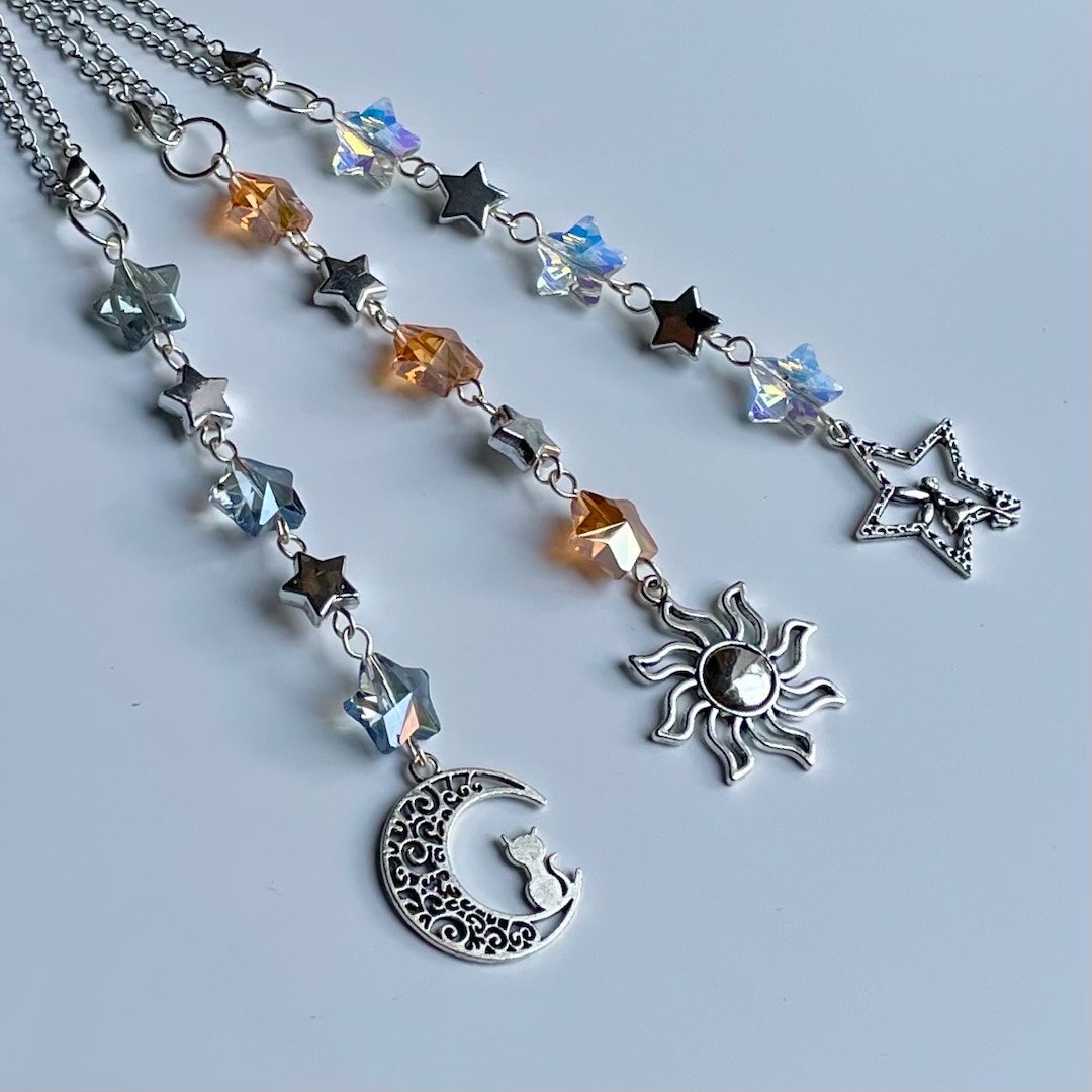 Car Mirror Decor, Swinging Car Interior Mirror Hanger on the Crystal