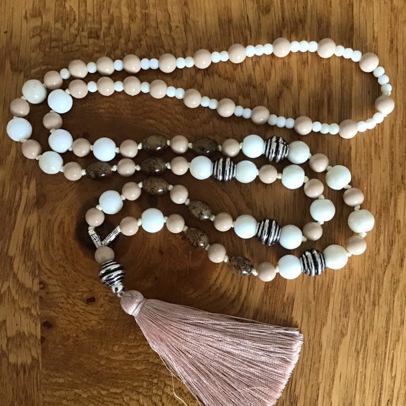 Beige And White Colours Stylish Bohemian Accessory
