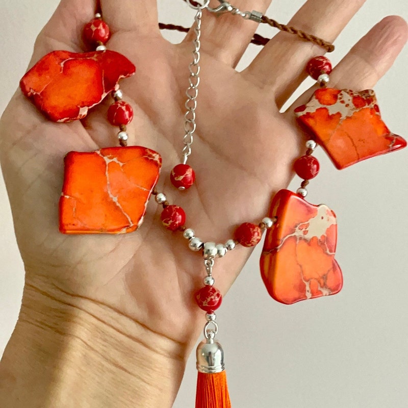 Orange Rope Necklace main image 0