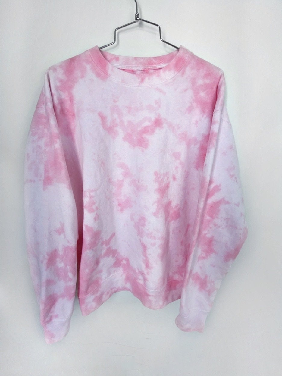 Pink Tie Dye Loungewear Set/tie Dye Crewneck Sweatshirt/tie - Etsy