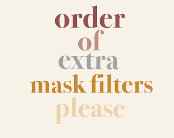 Extra Face Mask Filters