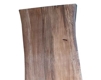 Figured Mango Wood Slab: Kiln Dried, Polyurethane Finish, Natural Edge