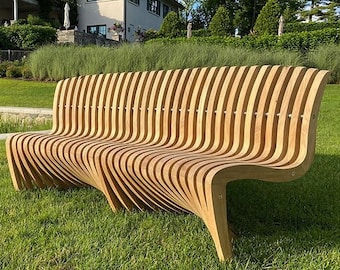 Handmade Spirit Song Teak Bench: Luxury Home Furniture, Modern Exotic Lumber, Stainless Steel Hardware