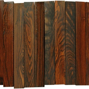 King Grade, Hand-Picked Cocobolo turning square, 2" x 2" x 18" inches long, kiln dried, hard, dense figured wood