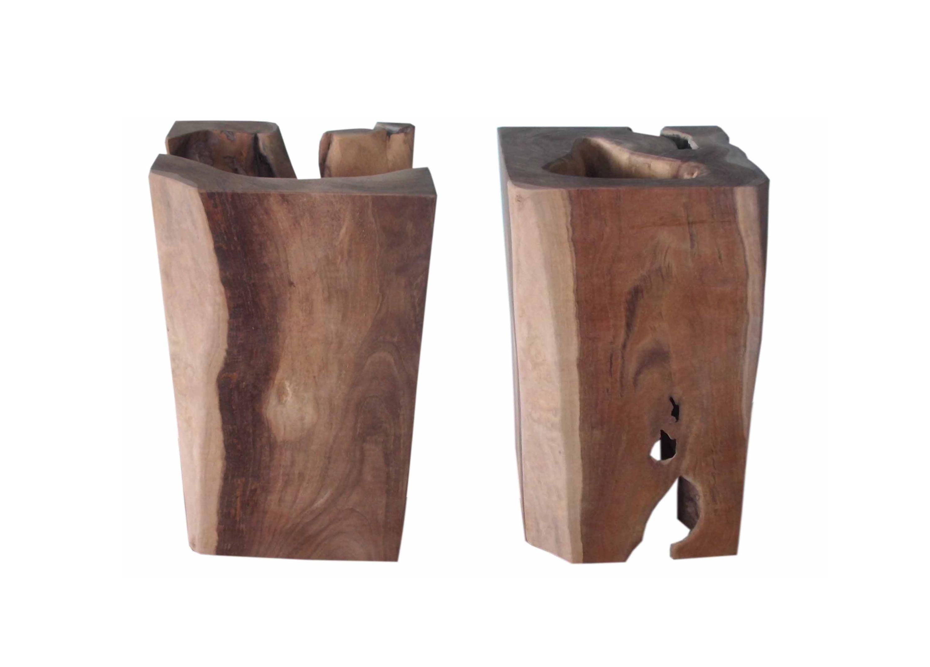 Funky Teak Wood Table Base: Mid-Century Modern Plant Stand