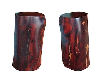 Cocobolo Base: Reclaimed Wood Stump, Plant Stand (12 inch)