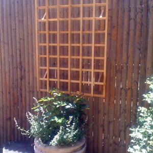 Teak Trellis 48" inches x 24" inches, rectangular, stainless steel hardware, FSC certified, real Teak Wood, fully-assembled