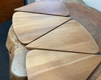 Heartwood Teak Flower Petal, Serving Tray Tabletop, Exotic Wood Decor