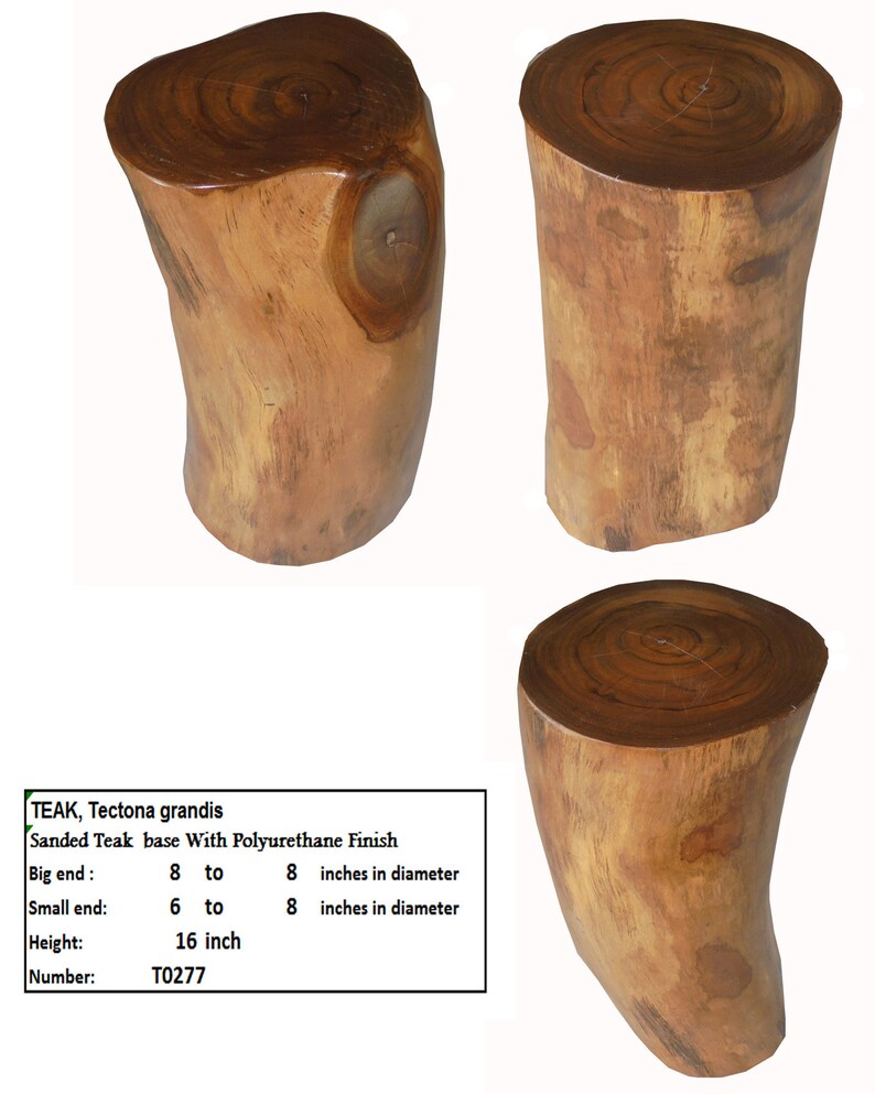 authentic teak furniture on Home Hobby Teak Wood Table Base Reclaimed Stump Log Furniture Craft Supplies Tools