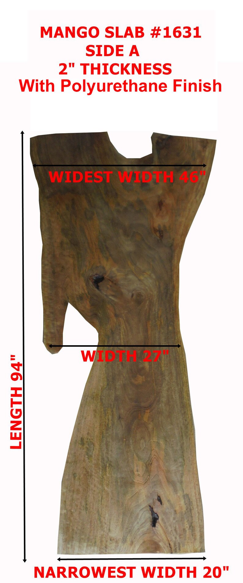 Live Edge Table Wood Slab With Polyurethane Dining Table Etsy