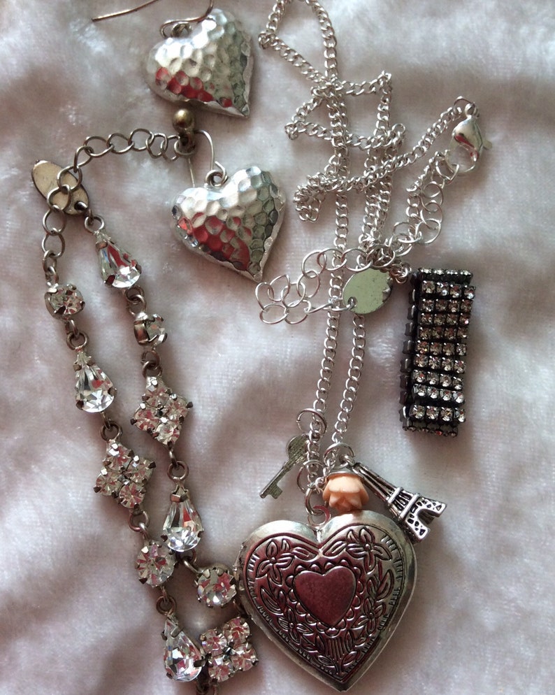 Beach Earrings And Ring Bundle Bracelets Tropical Wedding Silver Necklaces Crystal Vintage Heart Locket Pendant Summer