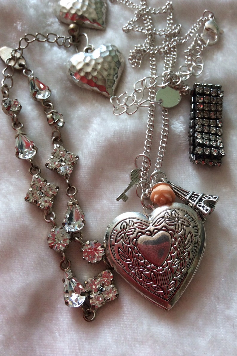 Beach Earrings And Ring Bundle Bracelets Tropical Wedding Silver Necklaces Crystal Vintage Heart Locket Pendant Summer